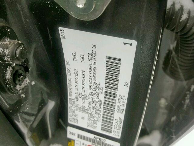 5TFHY5F10FX449669 - 2015 TOYOTA TUNDRA CRE GRAY photo 10