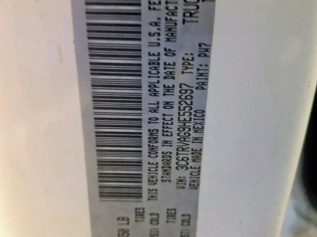 3C6TRVAG9HE552697 - 2017 RAM PROMASTER 白色 照片 10