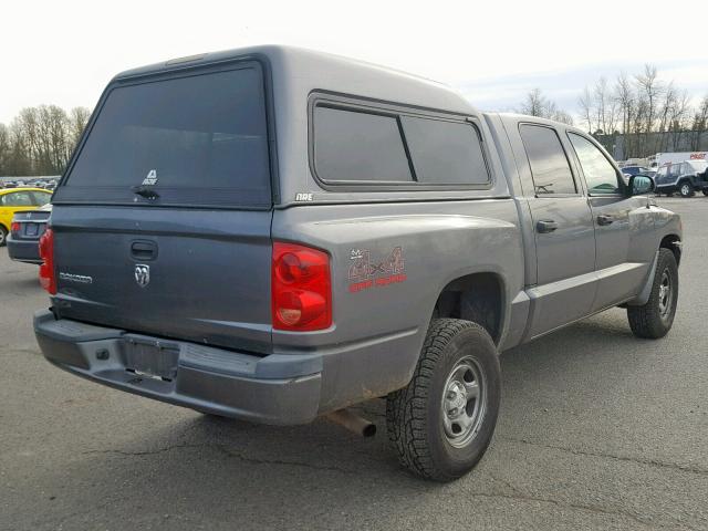 1D7HW28K46S637060 - 2006 DODGE DAKOTA QUA GRAY photo 4