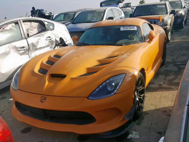 1C3BDEAZ9GV100025 - 2016 DODGE VIPER SRT ORANGE photo 2