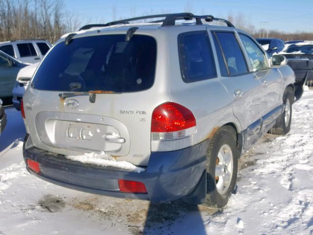 KM8SC73D05U989520 - 2005 HYUNDAI SANTA FE G GRAY photo 4