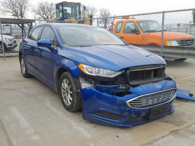 3FA6P0G7XHR180680 - 2017 FORD FUSION S BLUE photo 1