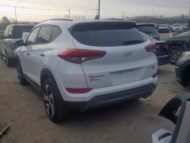 KM8J3CA2XGU070536 - 2016 HYUNDAI TUCSON LIM WHITE photo 3