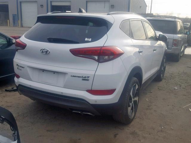 KM8J3CA2XGU070536 - 2016 HYUNDAI TUCSON LIM WHITE photo 4