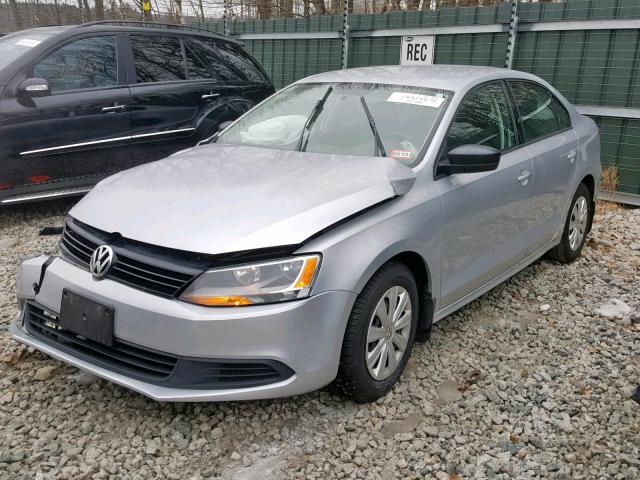 3VW2K7AJ2CM360453 - 2012 VOLKSWAGEN JETTA BASE SILVER photo 2