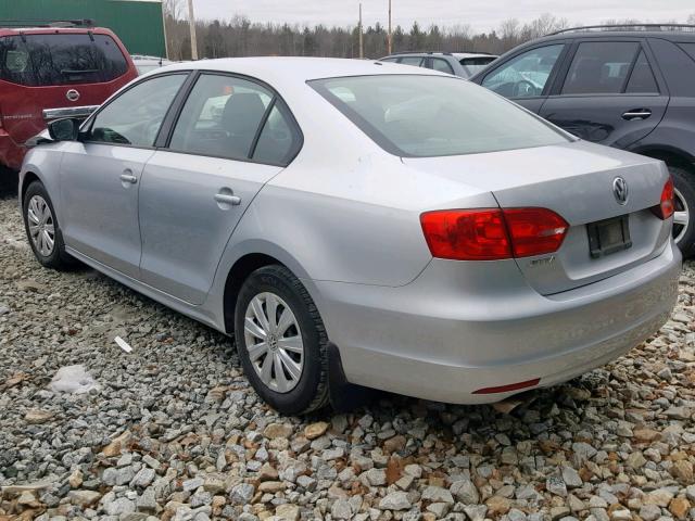 3VW2K7AJ2CM360453 - 2012 VOLKSWAGEN JETTA BASE SILVER photo 3