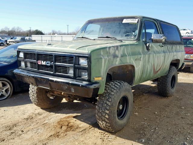 1G5EK18H1EF522521 - 1984 GMC JIMMY K150 GREEN photo 2