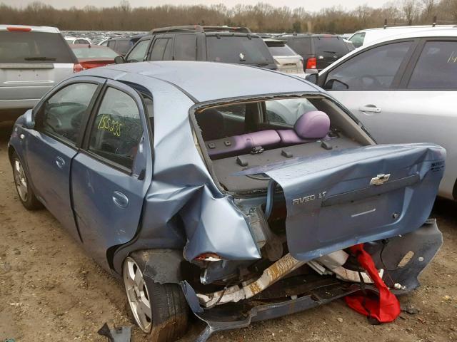 KL1TG56666B564242 - 2006 CHEVROLET AVEO LT BLUE photo 3