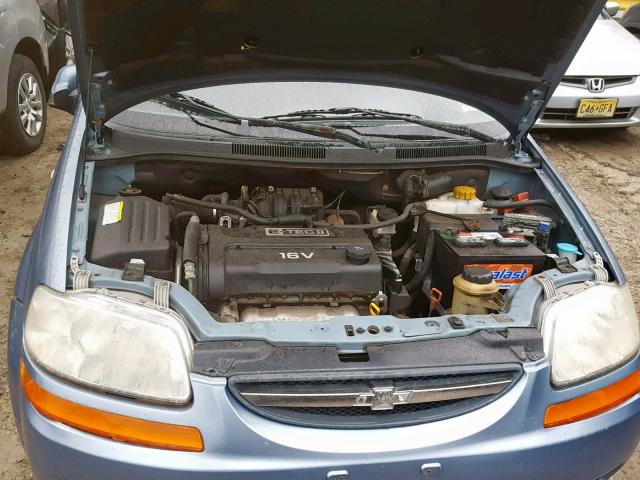 KL1TG56666B564242 - 2006 CHEVROLET AVEO LT BLUE photo 7