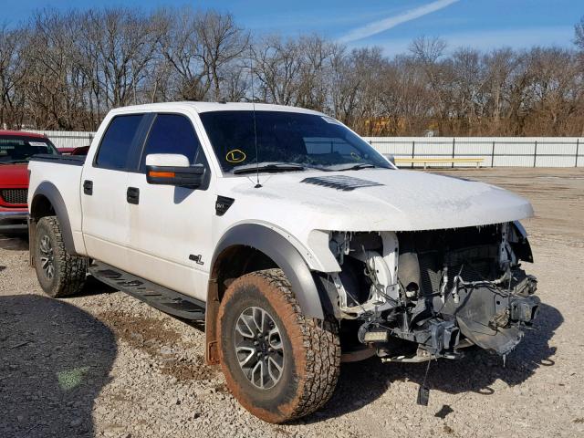 1FTFW1R62DFD43174 - 2013 FORD F150 SVT R WHITE photo 1