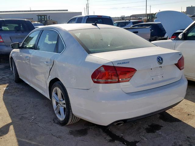 1VWBT7A35EC073532 - 2014 VOLKSWAGEN PASSAT SE WHITE photo 3