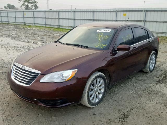 1C3CCBBB3DN543631 - 2013 CHRYSLER 200 TOURIN MAROON photo 2