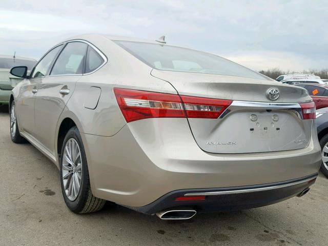 4T1BK1EB2HU243683 - 2017 TOYOTA AVALON XLE GOLD photo 3