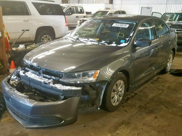 3VW2K7AJ5BM376841 - 2011 VOLKSWAGEN JETTA BASE SILVER photo 2