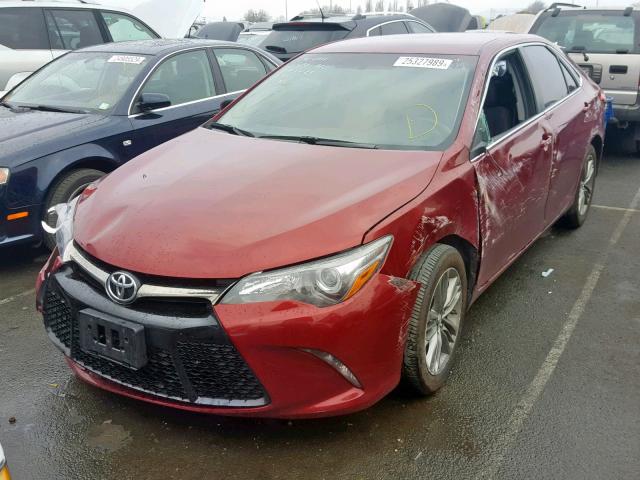 4T1BF1FK0HU726608 - 2017 TOYOTA CAMRY LE RED photo 2