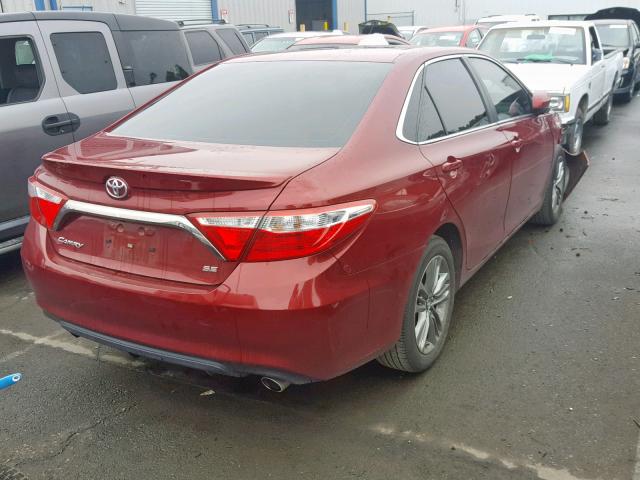 4T1BF1FK0HU726608 - 2017 TOYOTA CAMRY LE RED photo 4