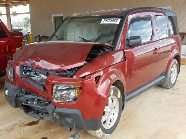 5J6YH18738L002381 - 2008 HONDA ELEMENT EX MAROON photo 2