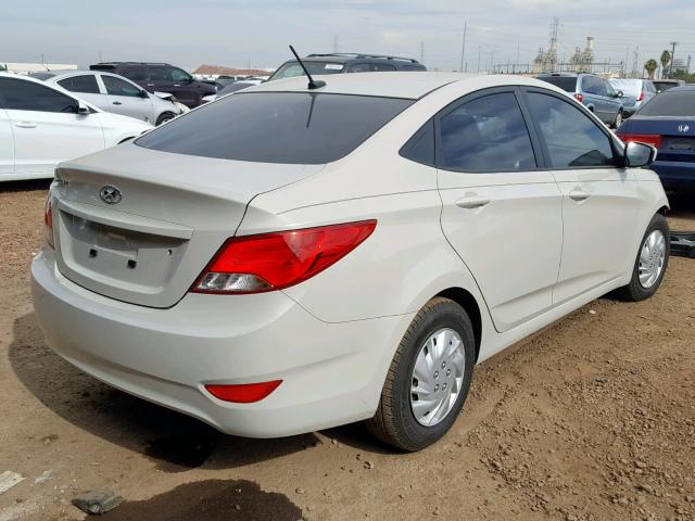 KMHCT4AE7GU995252 - 2016 HYUNDAI ACCENT SE WHITE photo 4