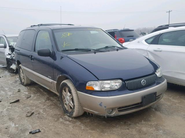 4M2ZV14T82DJ13459 - 2002 MERCURY VILLAGER E BLUE photo 1