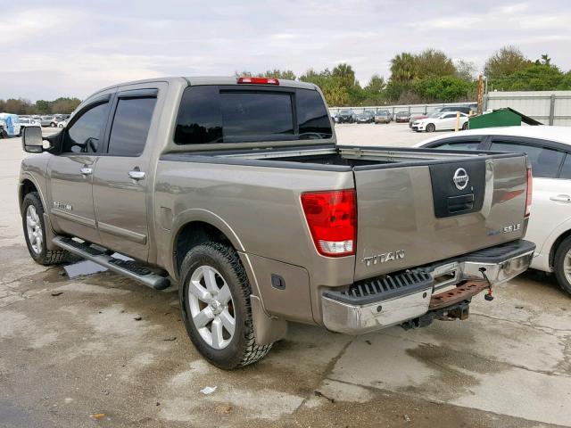 1N6BA07D88N328809 - 2008 NISSAN TITAN XE TAN photo 3