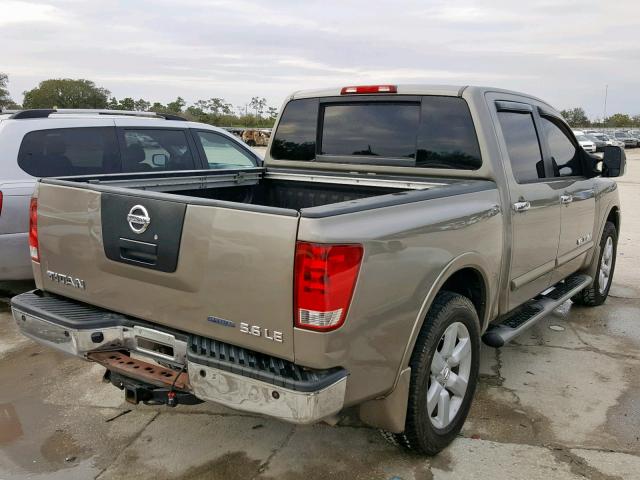 1N6BA07D88N328809 - 2008 NISSAN TITAN XE TAN photo 4