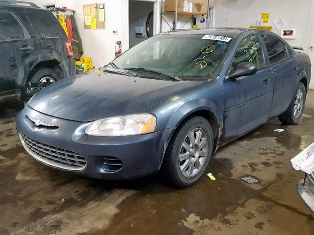 1C3EL46RX3N548139 - 2003 CHRYSLER SEBRING LX BLUE photo 2