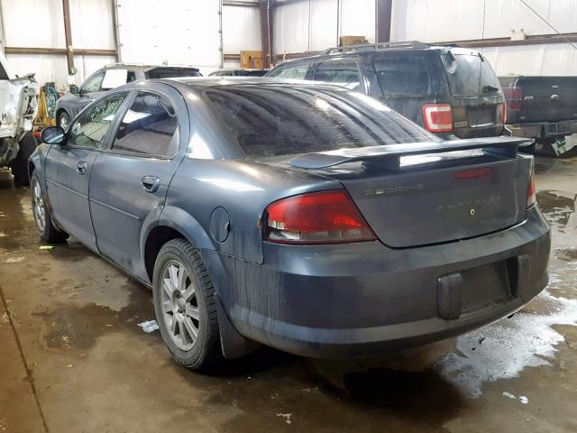 1C3EL46RX3N548139 - 2003 CHRYSLER SEBRING LX BLUE photo 3