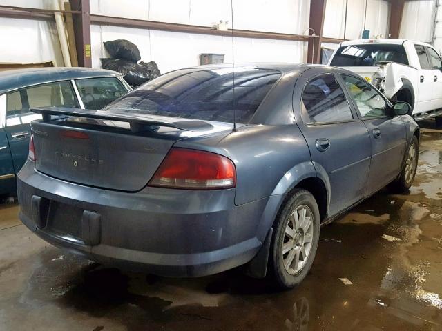 1C3EL46RX3N548139 - 2003 CHRYSLER SEBRING LX BLUE photo 4