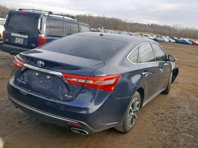 4T1BK1EB0GU241753 - 2016 TOYOTA AVALON XLE BLUE photo 4