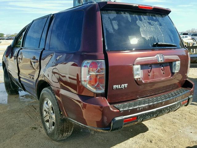 5FNYF28268B031060 - 2008 HONDA PILOT VP PURPLE photo 3