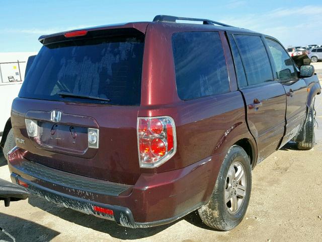 5FNYF28268B031060 - 2008 HONDA PILOT VP PURPLE photo 4