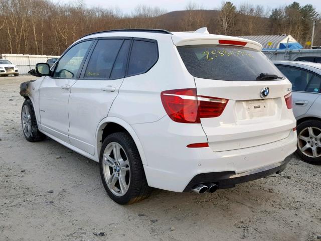 5UXWX7C54CL736110 - 2012 BMW X3 XDRIVE3 WHITE photo 3