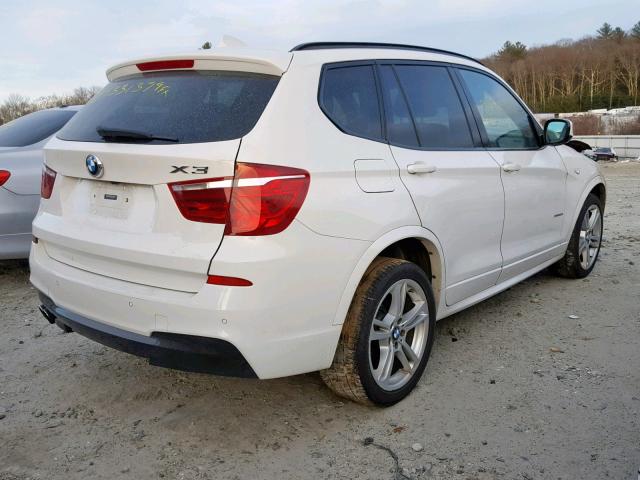 5UXWX7C54CL736110 - 2012 BMW X3 XDRIVE3 WHITE photo 4