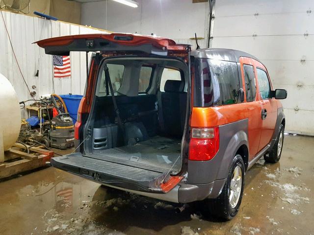 5J6YH18604L015798 - 2004 HONDA ELEMENT EX ORANGE photo 4