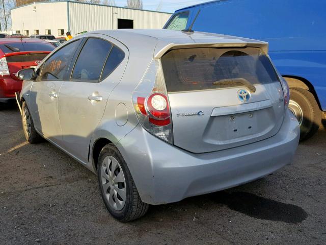 JTDKDTB31C1020925 - 2012 TOYOTA PRIUS C SILVER photo 3