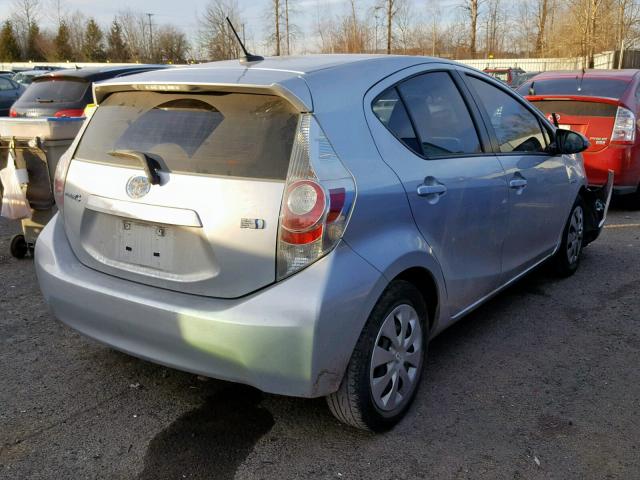 JTDKDTB31C1020925 - 2012 TOYOTA PRIUS C SILVER photo 4