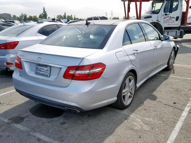 WDDHF5KB7CA598802 - 2012 MERCEDES-BENZ E 350 SILVER photo 4