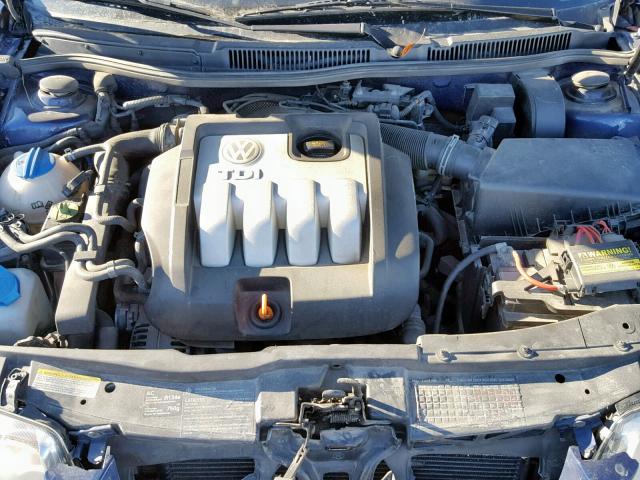 WVWSR61J55W029166 - 2005 VOLKSWAGEN JETTA GLS BLUE photo 7