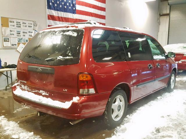 2FMDA51433BB42029 - 2003 FORD WINDSTAR L RED photo 4