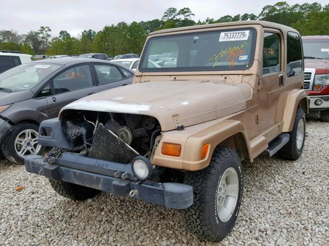 1J4FY49S8XP460596 - 1999 JEEP WRANGLER / GOLD photo 2