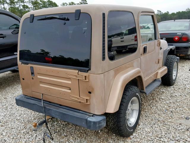 1J4FY49S8XP460596 - 1999 JEEP WRANGLER / GOLD photo 4