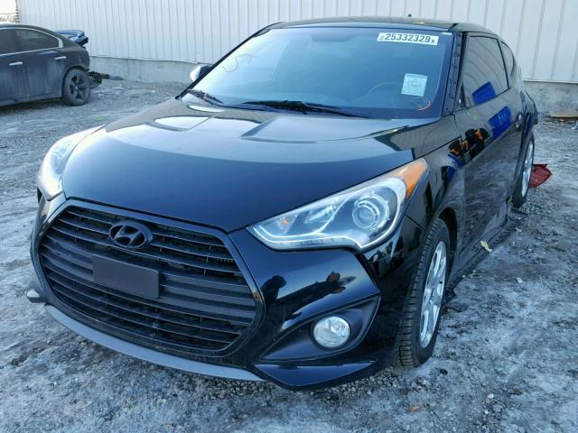 KMHTC6AE6DU150304 - 2013 HYUNDAI VELOSTER T BLACK photo 2