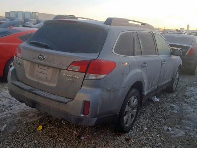 4S4BRJKCXB2446753 - 2011 SUBARU OUTBACK 3. SILVER photo 4