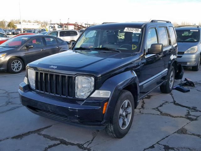 1J8GP28K58W227133 - 2008 JEEP LIBERTY SP BLACK photo 2