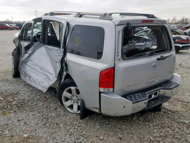 5N1BA08C87N715394 - 2007 NISSAN ARMADA SE SILVER photo 3