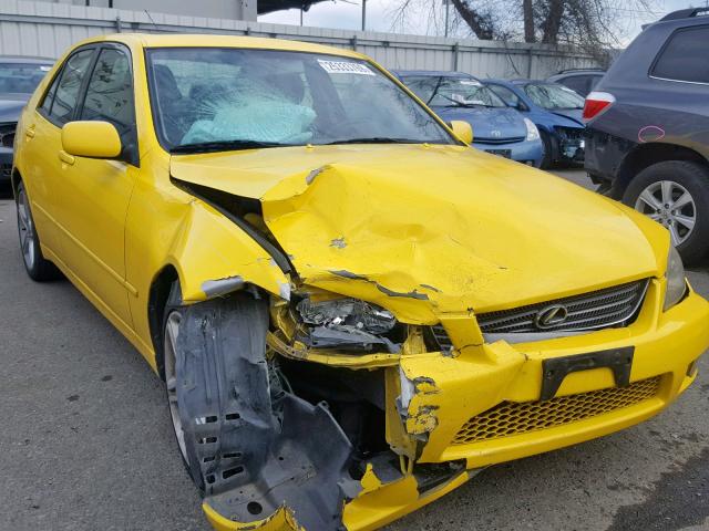 JTHBD182910009174 - 2001 LEXUS IS 300 YELLOW photo 1