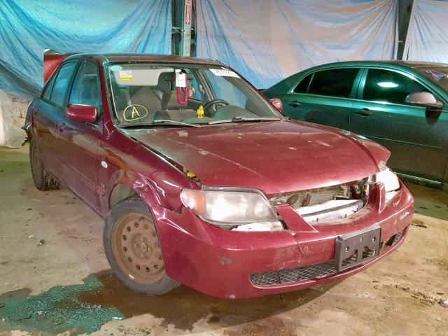 JM1BJ225221608075 - 2002 MAZDA PROTEGE DX MAROON photo 1