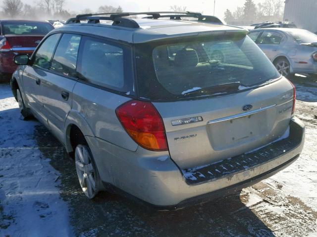 4S4BP61C677309694 - 2007 SUBARU LEGACY OUT TAN photo 3