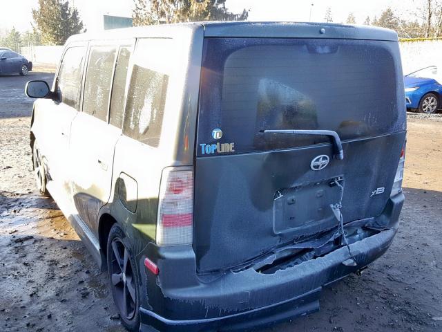 JTLKT324954017742 - 2005 TOYOTA SCION XB GREEN photo 3
