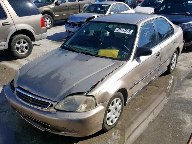 1HGEJ6674YL026137 - 2000 HONDA CIVIC LX TAN photo 2